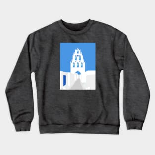 Bell Tower, Megalochori Village, Santorini, Greece Crewneck Sweatshirt